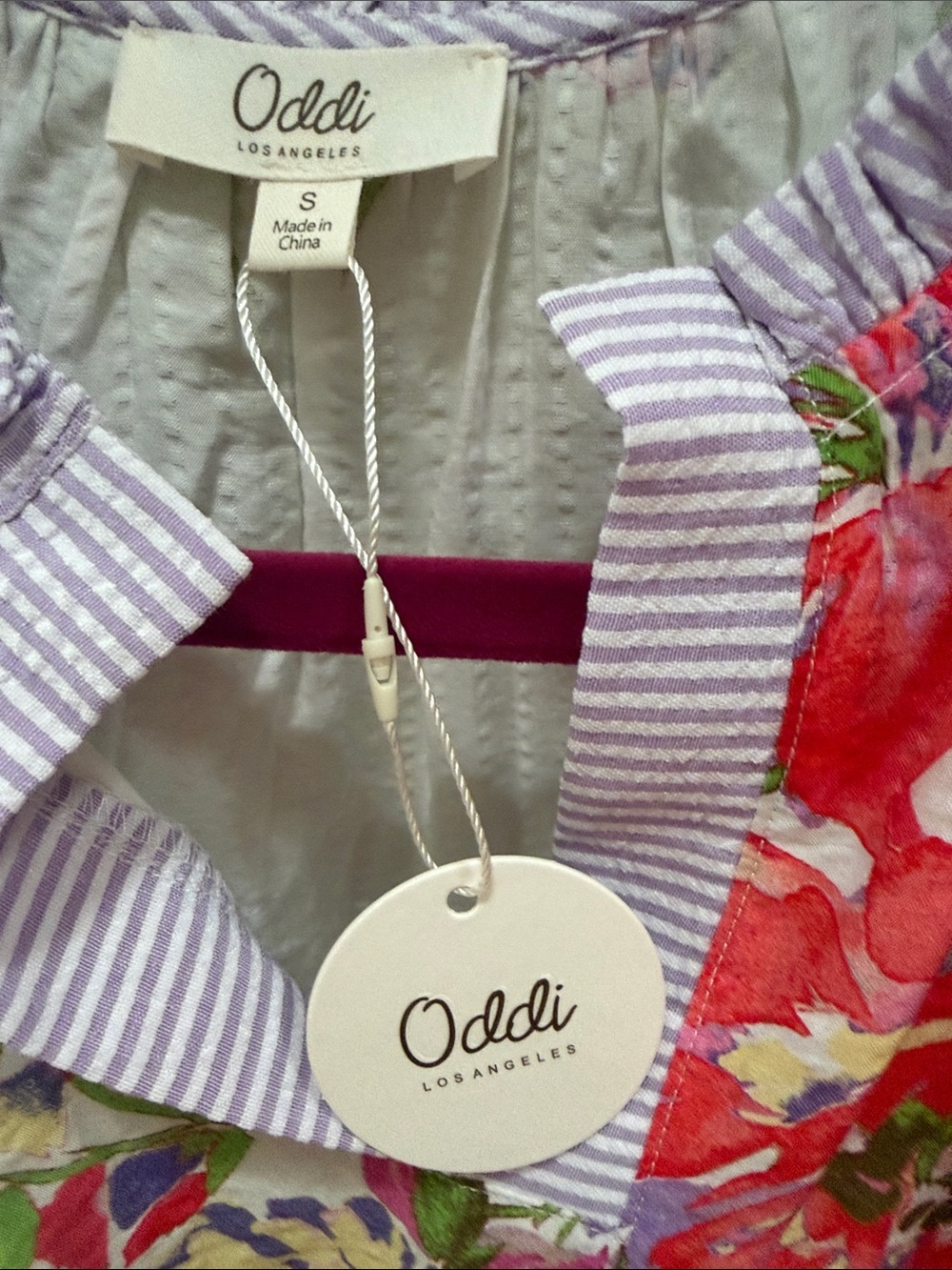 Oddi White Floral Ruffle-Sleeve Women's Top - Picture 2 of 5